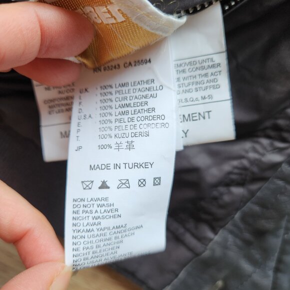 Vintage Diesel Lamb Leather Quilted Reversible Moto Bomber Jacket Black - Picture 11 of 16